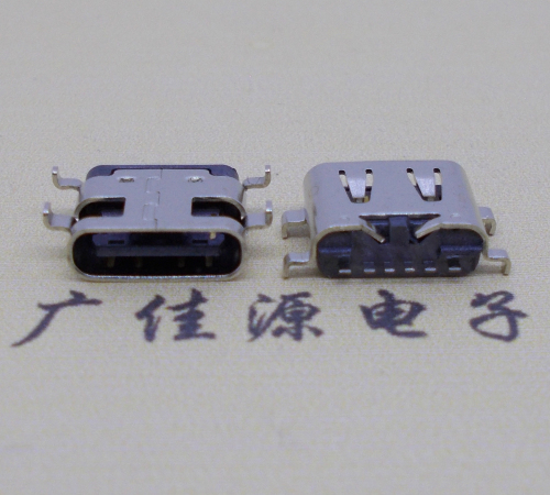 USBType-C6P母座卧式接口沉板0.8mm USBType-C6P母座卧式接口沉板0.8mm