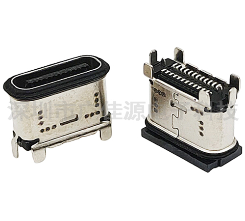 防水USB 3.1 TYPE-C母座立贴