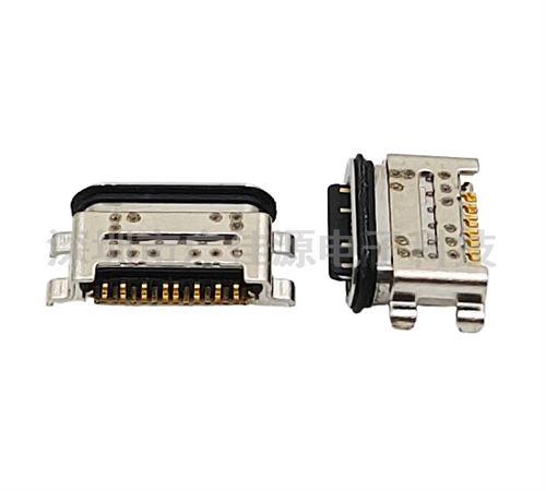 防水TYPE-C16P沉板四脚插露舌 防水TYPE-C16P沉板四脚插露舌