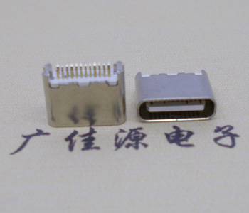 厂家直销USB Type C短体母座,高度5.7MM/24P夹板