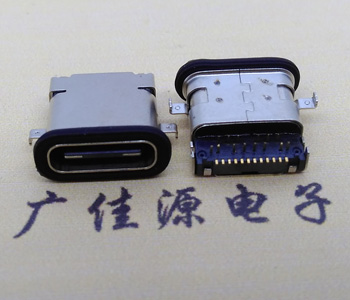 卧式type-c16p母座前插后贴 type-c接口 type-c连接器