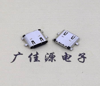 卧式TYPE-C接口沉板母座16P 端子双排DIP插板L=8.7mm