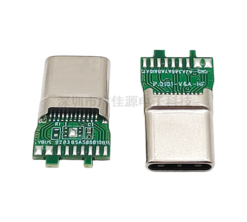 type-c24p公头MD款24PIN拉伸尼龙票色哑镍